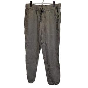 CASLON Womens Linen Pants Size M Light Sage Green Pull‎ On Drawstring